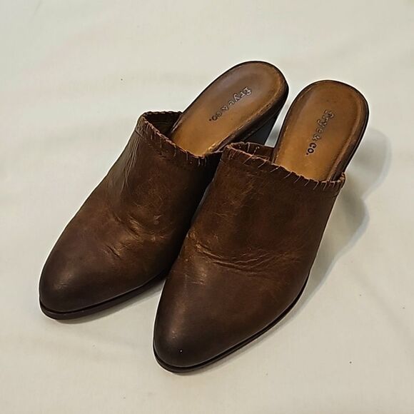 Frye & co. Leather Open Back Mules Cody Cognac size 6M - Picture 1 of 8
